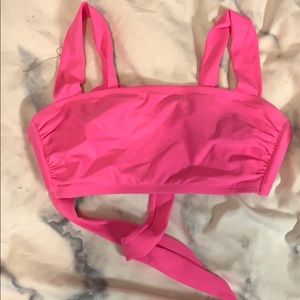 Bright pink swim top!